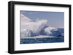 Waves Washing over Iceberg Near Elephant Island, South Shetland Islands, Antarctica, Polar Regions-Michael Nolan-Framed Photographic Print