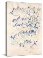 Waves. Wellen. Egon Schiele. Gouache and Pencil on Buff Paper, 1912-Egon Schiele-Stretched Canvas