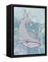 Waves4whales52    whale, water, nautical-Robbin Rawlings-Framed Stretched Canvas