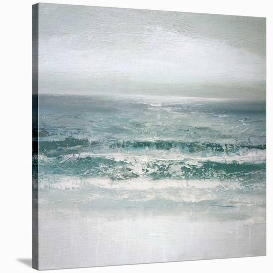 Waves-Caroline Gold-Stretched Canvas