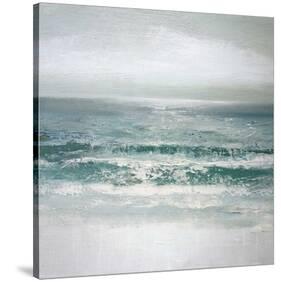 Waves-Caroline Gold-Stretched Canvas