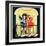 Waving at the Parade - Child Life-Hazel Frazee-Framed Giclee Print