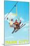 Waving from Ski Lift, Park City, Utah-null-Mounted Art Print