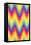 Wavy Rainbow Motif-null-Framed Stretched Canvas