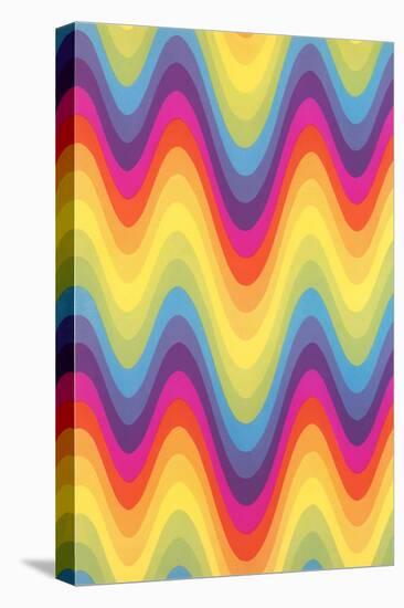 Wavy Rainbow Motif-null-Stretched Canvas