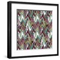 Wavy Stripe Aubergine-Bill Jackson-Framed Giclee Print