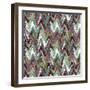 Wavy Stripe Aubergine-Bill Jackson-Framed Giclee Print