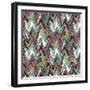 Wavy Stripe Aubergine-Bill Jackson-Framed Giclee Print