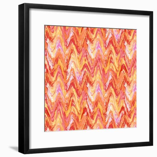 Wavy Stripe Poppy-Bill Jackson-Framed Giclee Print