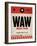 WAW Warsaw Luggage Tag I-NaxArt-Framed Art Print