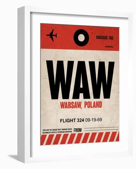 WAW Warsaw Luggage Tag I-NaxArt-Framed Art Print