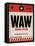 WAW Warsaw Luggage Tag I-NaxArt-Framed Stretched Canvas