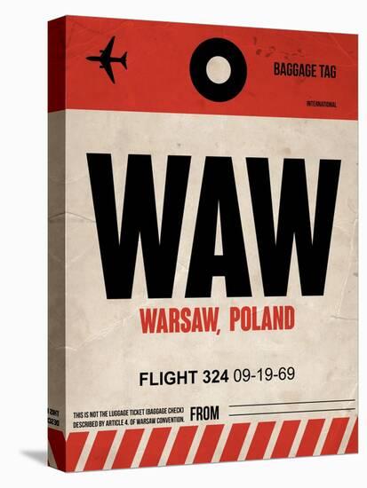 WAW Warsaw Luggage Tag I-NaxArt-Stretched Canvas