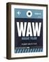 WAW Warsaw Luggage Tag II-NaxArt-Framed Art Print