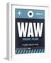 WAW Warsaw Luggage Tag II-NaxArt-Framed Art Print