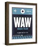 WAW Warsaw Luggage Tag II-NaxArt-Framed Art Print