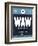 WAW Warsaw Luggage Tag II-NaxArt-Framed Art Print