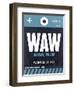 WAW Warsaw Luggage Tag II-NaxArt-Framed Art Print