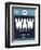 WAW Warsaw Luggage Tag II-NaxArt-Framed Art Print