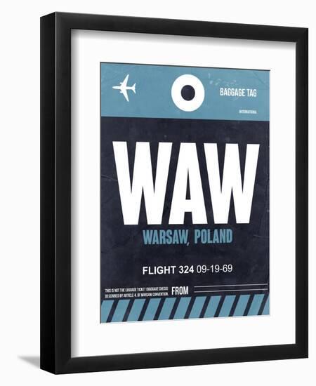 WAW Warsaw Luggage Tag II-NaxArt-Framed Art Print