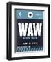 WAW Warsaw Luggage Tag II-NaxArt-Framed Art Print