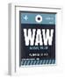 WAW Warsaw Luggage Tag II-NaxArt-Framed Art Print