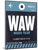 WAW Warsaw Luggage Tag II-NaxArt-Mounted Art Print