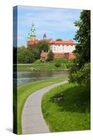 Wawel Castle and Vistula Boulevards in Cracow-majeczka-majeczka-Stretched Canvas