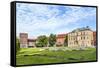 Wawel Castle on Sunny Day with Blue Sky and White Clouds-Jorg Hackemann-Framed Stretched Canvas