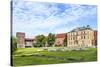 Wawel Castle on Sunny Day with Blue Sky and White Clouds-Jorg Hackemann-Stretched Canvas