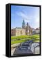 Wawel Castle on Sunny Day with Blue Sky and White Clouds-Jorg Hackemann-Framed Stretched Canvas