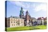 Wawel Castle on Sunny Day with Blue Sky and White Clouds-Jorg Hackemann-Stretched Canvas