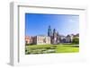 Wawel Castle on Sunny Day with Blue Sky and White Clouds-Jorg Hackemann-Framed Photographic Print