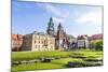 Wawel Castle on Sunny Day with Blue Sky and White Clouds-Jorg Hackemann-Mounted Photographic Print