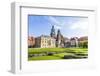 Wawel Castle on Sunny Day with Blue Sky and White Clouds-Jorg Hackemann-Framed Photographic Print