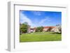 Wawel Castle on Sunny Day with Blue Sky and White Clouds-Jorg Hackemann-Framed Photographic Print