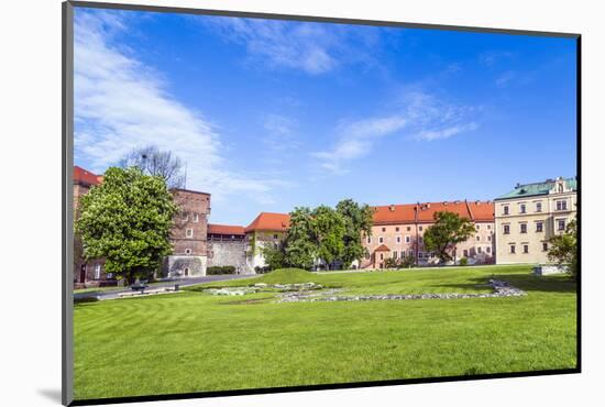 Wawel Castle on Sunny Day with Blue Sky and White Clouds-Jorg Hackemann-Mounted Photographic Print