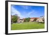 Wawel Castle on Sunny Day with Blue Sky and White Clouds-Jorg Hackemann-Framed Photographic Print