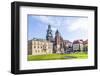 Wawel Castle on Sunny Day with Blue Sky and White Clouds-Jorg Hackemann-Framed Photographic Print