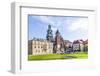 Wawel Castle on Sunny Day with Blue Sky and White Clouds-Jorg Hackemann-Framed Photographic Print