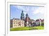 Wawel Castle on Sunny Day with Blue Sky and White Clouds-Jorg Hackemann-Framed Photographic Print