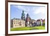 Wawel Castle on Sunny Day with Blue Sky and White Clouds-Jorg Hackemann-Framed Photographic Print