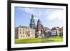 Wawel Castle on Sunny Day with Blue Sky and White Clouds-Jorg Hackemann-Framed Photographic Print