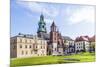 Wawel Castle on Sunny Day with Blue Sky and White Clouds-Jorg Hackemann-Mounted Photographic Print