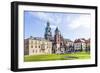 Wawel Castle on Sunny Day with Blue Sky and White Clouds-Jorg Hackemann-Framed Photographic Print