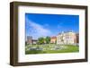 Wawel Castle on Sunny Day with Blue Sky and White Clouds-Jorg Hackemann-Framed Photographic Print