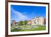 Wawel Castle on Sunny Day with Blue Sky and White Clouds-Jorg Hackemann-Framed Photographic Print