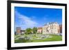 Wawel Castle on Sunny Day with Blue Sky and White Clouds-Jorg Hackemann-Framed Photographic Print