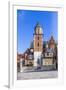 Wawel Castle on Sunny Day with Blue Sky and White Clouds-Jorg Hackemann-Framed Photographic Print