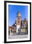 Wawel Castle on Sunny Day with Blue Sky and White Clouds-Jorg Hackemann-Framed Photographic Print